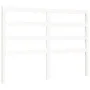 White solid wood bed frame with headboard 140x200 cm by vidaXL, Beds and slatted bases - Ref: Foro24-3191907, Price: 124,23 €...