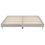 Sonoma-grauer Holzwerkstoff-Bettrahmen 120 x 200 cm von vidaXL, Betten und Lattenroste - Ref: Foro24-832155, Preis: 127,27 €,...