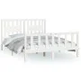 Bed frame with white pine wood headboard 140x200 cm by vidaXL, Beds and slatted bases - Ref: Foro24-3188167, Price: 143,99 €,...