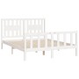 Bed frame with white pine wood headboard 140x200 cm by vidaXL, Beds and slatted bases - Ref: Foro24-3188167, Price: 145,82 €,...