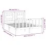Bed frame with white pine wood headboard 140x200 cm by vidaXL, Beds and slatted bases - Ref: Foro24-3188167, Price: 143,99 €,...