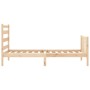 Bed frame with solid wood headboard 90x200 cm by vidaXL, Beds and slatted bases - Ref: Foro24-3192021, Price: 87,36 €, Discou...