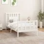 White pine wood bed frame with headboard 90x200 cm by vidaXL, Beds and slatted bases - Ref: Foro24-3188152, Price: 97,79 €, D...