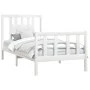 White pine wood bed frame with headboard 90x200 cm by vidaXL, Beds and slatted bases - Ref: Foro24-3188152, Price: 97,79 €, D...