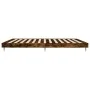 Smoked oak engineered wood bed frame 200x200cm by vidaXL, Beds and slatted bases - Ref: Foro24-832218, Price: 138,48 €, Disco...