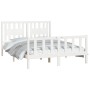 Bed frame with white pine wood headboard 120x200 cm by vidaXL, Beds and slatted bases - Ref: Foro24-3188162, Price: 132,80 €,...