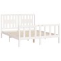 Bed frame with white pine wood headboard 120x200 cm by vidaXL, Beds and slatted bases - Ref: Foro24-3188162, Price: 132,80 €,...