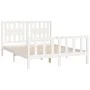 Bed frame with white pine wood headboard 120x200 cm by vidaXL, Beds and slatted bases - Ref: Foro24-3188162, Price: 129,32 €,...