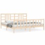 Bettgestell mit Massivholzkopfteil 200x200 cm von vidaXL, Betten und Lattenroste - Ref: Foro24-3191991, Preis: 144,06 €, Raba...