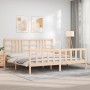 Bettgestell mit Massivholzkopfteil 200x200 cm von vidaXL, Betten und Lattenroste - Ref: Foro24-3191991, Preis: 144,06 €, Raba...