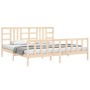 Bettgestell mit Massivholzkopfteil 200x200 cm von vidaXL, Betten und Lattenroste - Ref: Foro24-3191991, Preis: 144,06 €, Raba...
