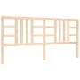 Bed frame with solid wood headboard 200x200 cm by vidaXL, Beds and slatted bases - Ref: Foro24-3191991, Price: 142,27 €, Disc...