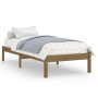 Honey brown pine solid wood bed frame 100x200 cm by vidaXL, Beds and slatted bases - Ref: Foro24-810010, Price: 71,56 €, Disc...