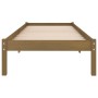 Estructura de cama madera maciza pino marrón miel 100x200 cm de vidaXL, Camas y somieres - Ref: Foro24-810010, Precio: 71,56 ...