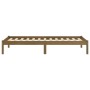 Honey brown pine solid wood bed frame 100x200 cm by vidaXL, Beds and slatted bases - Ref: Foro24-810010, Price: 71,56 €, Disc...