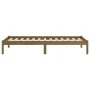 Honey brown pine solid wood bed frame 100x200 cm by vidaXL, Beds and slatted bases - Ref: Foro24-810010, Price: 70,71 €, Disc...