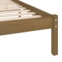 Honey brown pine solid wood bed frame 100x200 cm by vidaXL, Beds and slatted bases - Ref: Foro24-810010, Price: 71,56 €, Disc...