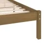Honey brown pine solid wood bed frame 100x200 cm by vidaXL, Beds and slatted bases - Ref: Foro24-810010, Price: 70,71 €, Disc...