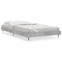 Concrete gray engineered wood bed frame 100x200cm by vidaXL, Beds and slatted bases - Ref: Foro24-832161, Price: 96,67 €, Dis...