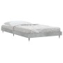 Concrete gray engineered wood bed frame 100x200cm by vidaXL, Beds and slatted bases - Ref: Foro24-832161, Price: 96,67 €, Dis...
