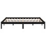Estructura de cama doble madera maciza negra 135x190 cm de vidaXL, Camas y somieres - Ref: Foro24-809996, Precio: 119,56 €, D...