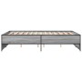 Estructura cama madera ingeniería metal gris Sonoma 120x200 cm