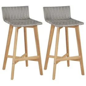 Kitchen stools 2 units solid acacia wood by vidaXL, Garden chairs - Ref: Foro24-44229, Price: 137,93 €, Discount: %
