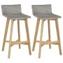 Küchenhocker 2 Einheiten aus massivem Akazienholz von vidaXL, Gartenstühle - Ref: Foro24-44229, Preis: 137,93 €, Rabatt: %