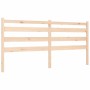 Bed frame with solid wood headboard 200x200 cm by vidaXL, Beds and slatted bases - Ref: Foro24-3192056, Price: 141,28 €, Disc...