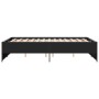 Estructura de cama madera de ingeniería y metal negro 135x190cm