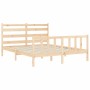 Estructura de cama con cabecero madera maciza 160x200 cm de vidaXL, Camas y somieres - Ref: Foro24-3192046, Precio: 129,16 €,...
