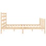 Bed frame with solid wood headboard 160x200 cm by vidaXL, Beds and slatted bases - Ref: Foro24-3192046, Price: 129,24 €, Disc...