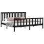 Estructura de cama con cabecero madera de pino negro 200x200cm de vidaXL, Camas y somieres - Ref: Foro24-3188230, Precio: 214...