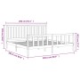 Black pine wood bed frame with headboard 200x200cm by vidaXL, Beds and slatted bases - Ref: Foro24-3188230, Price: 214,27 €, ...