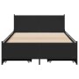 Cama con cajones madera de ingeniería negro 90x190 cm