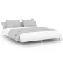 Glossy white engineered wood bed frame 200x200cm by vidaXL, Beds and slatted bases - Ref: Foro24-832111, Price: 130,45 €, Dis...