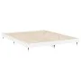 Glossy white engineered wood bed frame 200x200cm by vidaXL, Beds and slatted bases - Ref: Foro24-832111, Price: 130,45 €, Dis...