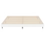 Estructura de cama madera de ingeniería blanco brillo 200x200cm de vidaXL, Camas y somieres - Ref: Foro24-832111, Precio: 132...