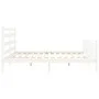 Estructura de cama con cabecero madera maciza blanco 200x200 cm de vidaXL, Camas y somieres - Ref: Foro24-3192057, Precio: 15...