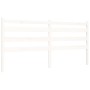 White solid wood bed frame with headboard 200x200 cm by vidaXL, Beds and slatted bases - Ref: Foro24-3192057, Price: 152,99 €...