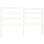 White solid wood bed frame with headboard 160x200 cm by vidaXL, Beds and slatted bases - Ref: Foro24-3192047, Price: 142,34 €...