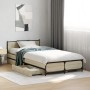 Cama con cajones madera ingeniería roble Sonoma 75x190 cm