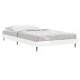 Estructura de cama madera de ingeniería blanco brillo 90x200cm de vidaXL, Camas y somieres - Ref: Foro24-832271, Precio: 82,3...