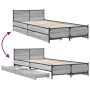 Cama con cajones madera de ingeniería gris Sonoma 75x190 cm