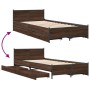 Cama con cajones madera de ingeniería marrón roble 75x190 cm