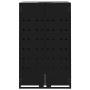 Cobertizo de 2 contenedores de basura acero negro 138x79x117 cm