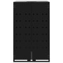 Cobertizo de 3 contenedores de basura acero negro 207x79x117 cm