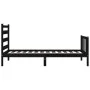 Single bed frame with black solid wood headboard by vidaXL, Beds and slatted bases - Ref: Foro24-3192000, Price: 120,92 €, Di...