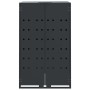 Cobertizo para 2 cubos de basura acero antracita 138x79x117 cm