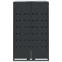 Cobertizo para 3 cubos de basura acero antracita 207x79x117 cm